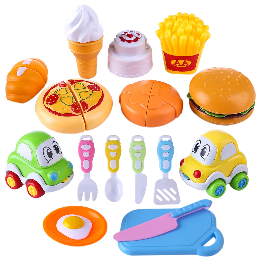 17 шт. дети ролевые игры кухонные игрушки искусственная еда резка Playset для детей подарок на день рождения обучения пособия по кулинарии