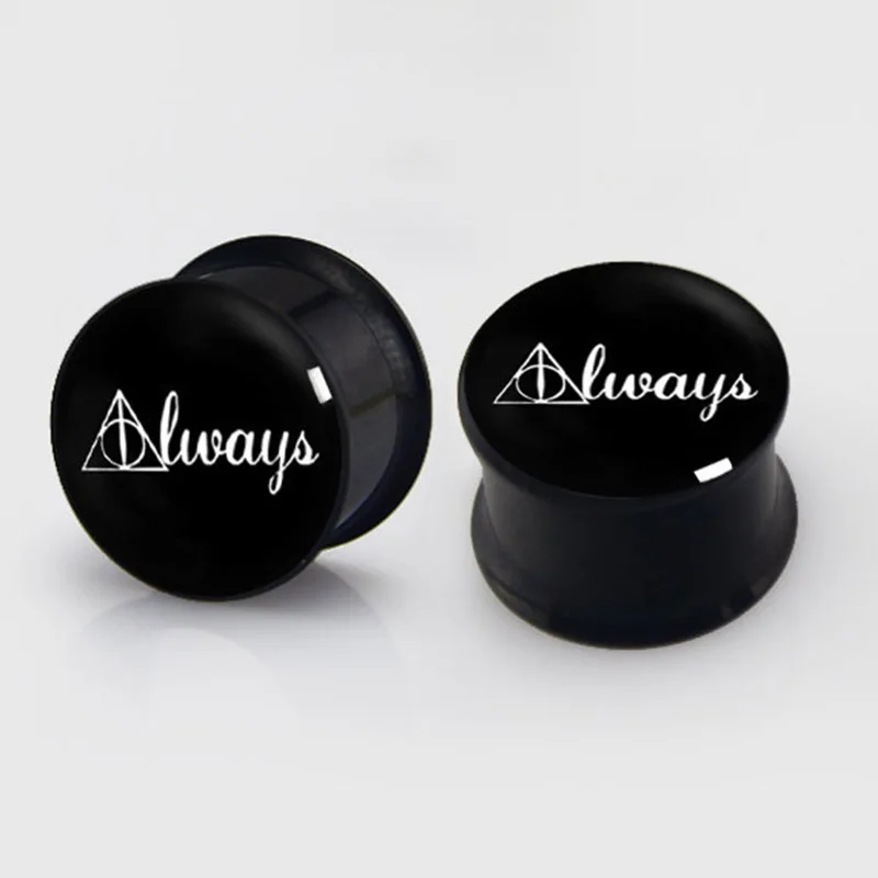 Wholesale 6 20mm black hallows plug gauges stainless steel anodzied