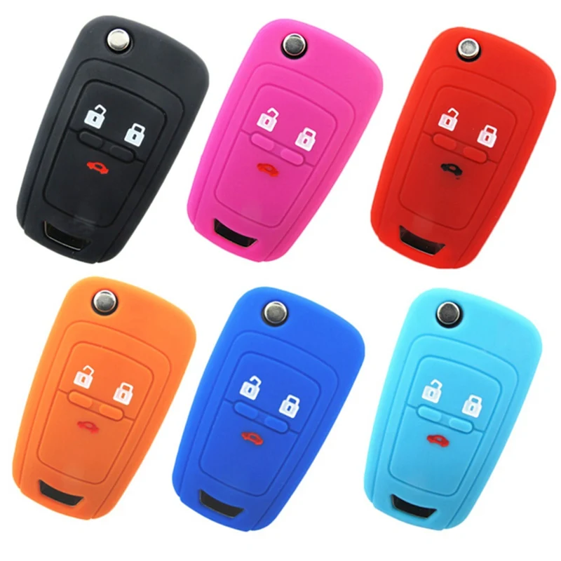 

Silicone Car Key Cover 3 Button For Chevrolet Cruze 2009-2014 Sedan Hatchback Accessories Car Key Cover Case