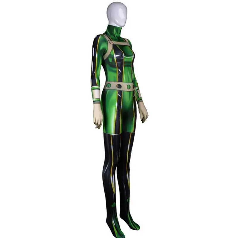Anime My Hero Academia Asui Tsuyu Cosplay Costumes Women Girls Christmas Party Halloween 3D Jumpsuits Bodysuit High Quality