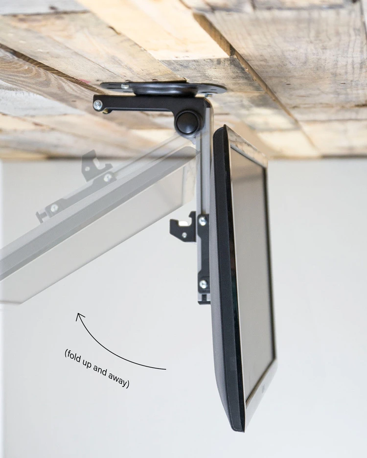 Us 23 8 15 Off Foldable Car Ceiling 14 40 Inch Screen Led Lcd Monitor Holder Tv Mount Hanger Wall Mount Rack Cabinet Mount Tv Holder In Tv Mount