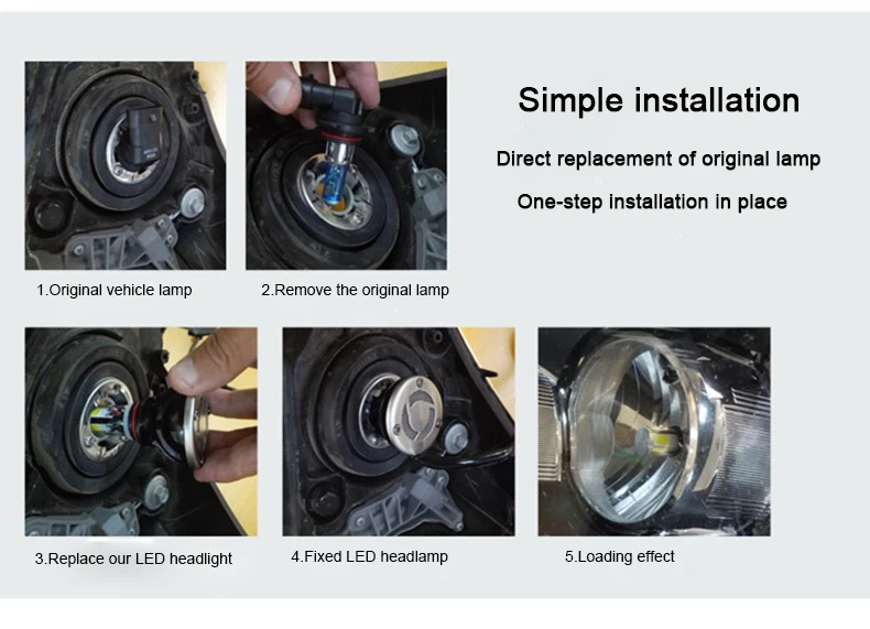 DUU G5 H1 H3 H7 H11 9005 H4 Автомобильный светодиодный фары COB 60 Вт 8000LM авто фары комплект лампы для автомобилей фары 4 стороны