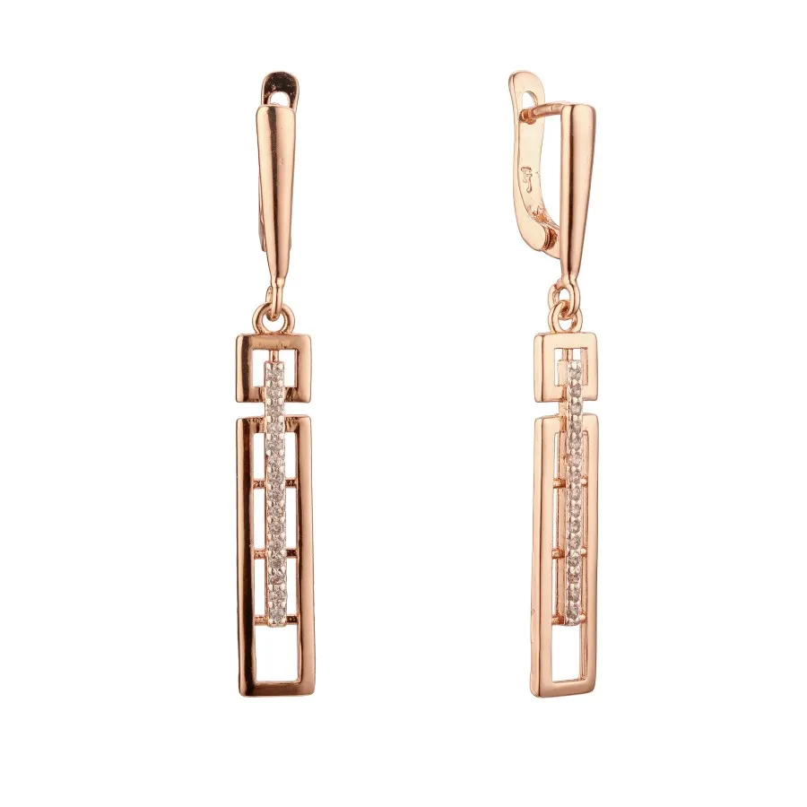 

2019 Long Earring 585 Gold Color Earring Office Style Top Fashion Earring Cubic Zircon Women Drop Earrings Fashion Jewelry