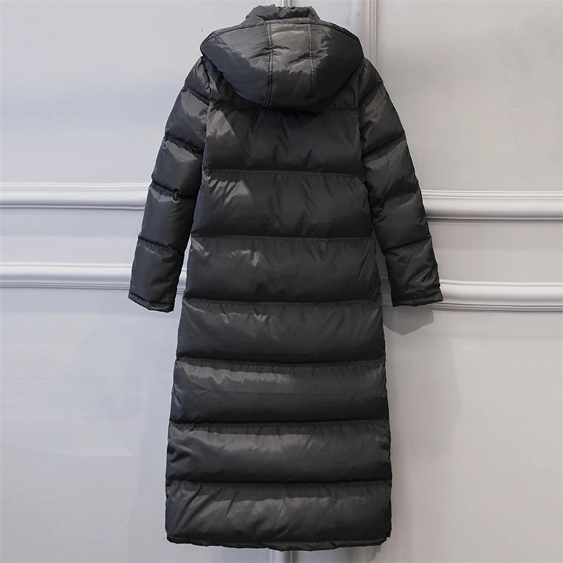 New Big Size Winter Women Down Coat Winter super long down jacket female Slim thick long paragraph over the knee Down Coat D829