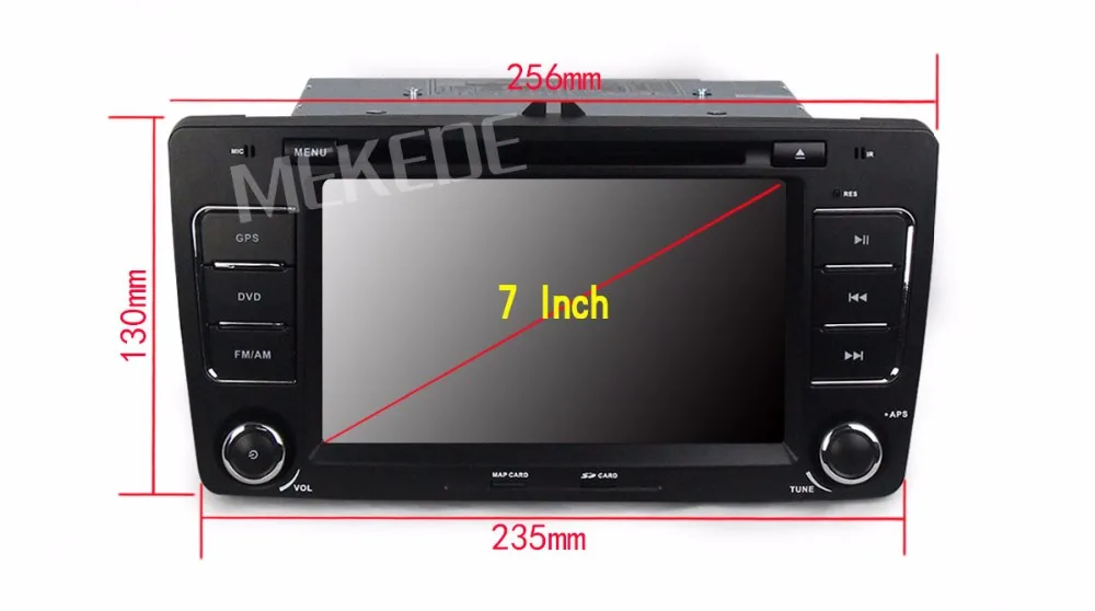 Best free shipping Car DVD Player GPS Navigation for Skoda Octavia 2009- 2013 a5 with Canbus BT Radio Stereo 7