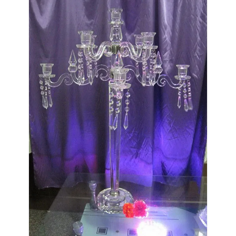 

90cm tall 9 arms crystal candelabra wedding centerpieces wholesale