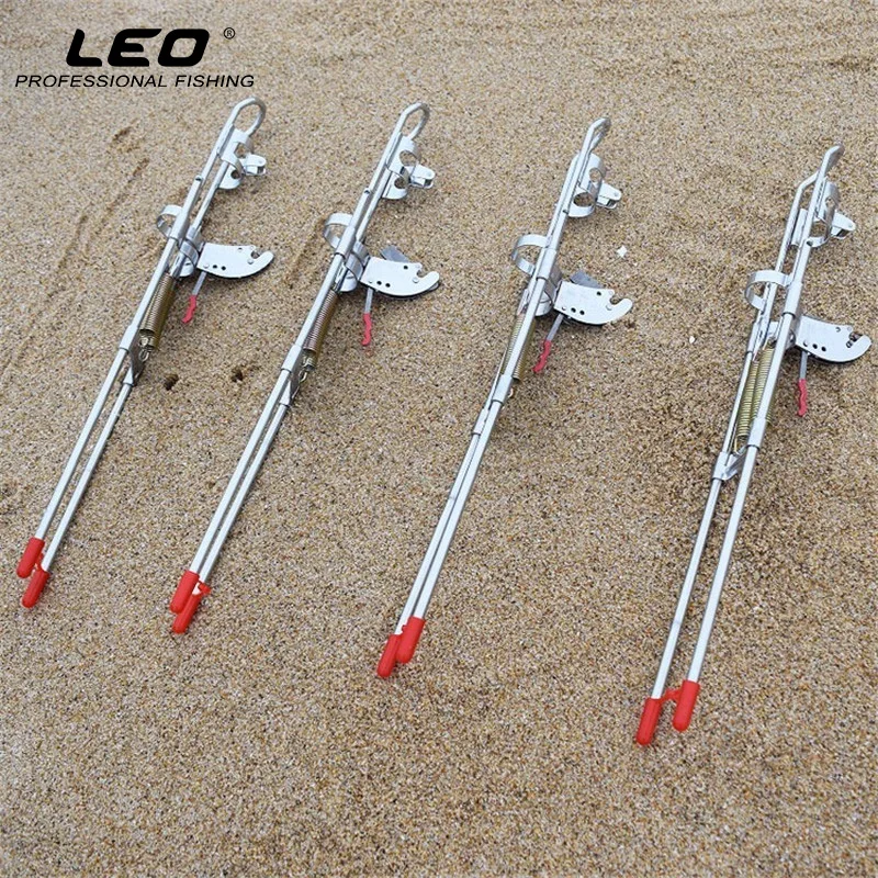 

LEO High Strength Automatic Fishing Rod Holder Upgraded Double Spring Thickened Steel Automatic Fishing Pole Holder Fishing Tool