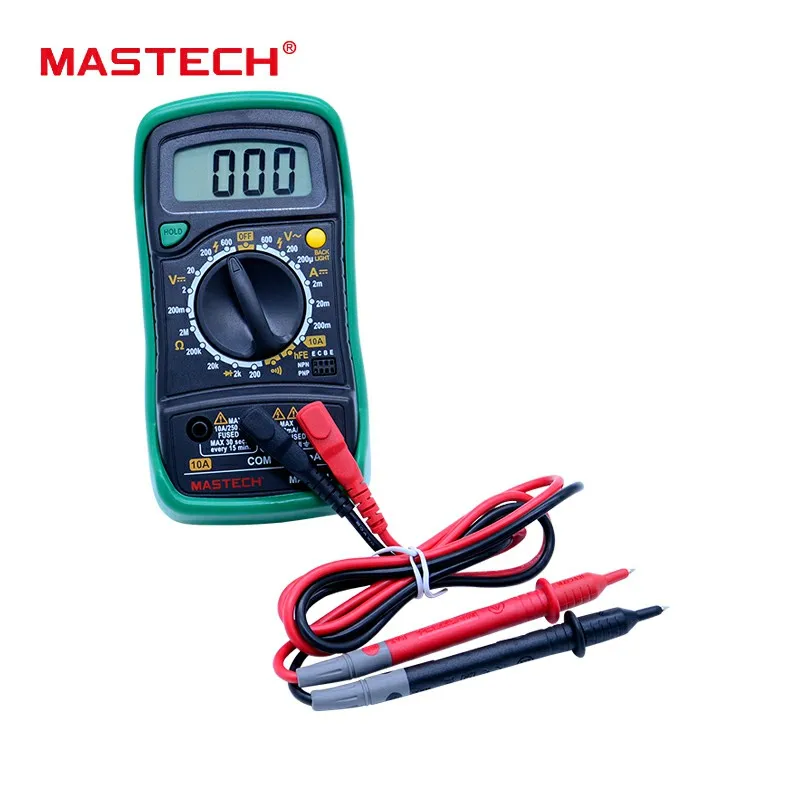 Цифровой мини Мультиметр MASTECH MAS830L ручной тестер постоянного тока с ЖК дисплеем и