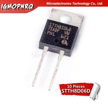 

10PCS STTH8S06D TO-220-2 STTH8S06 TO220-2 TO220 Fast Recovery new original