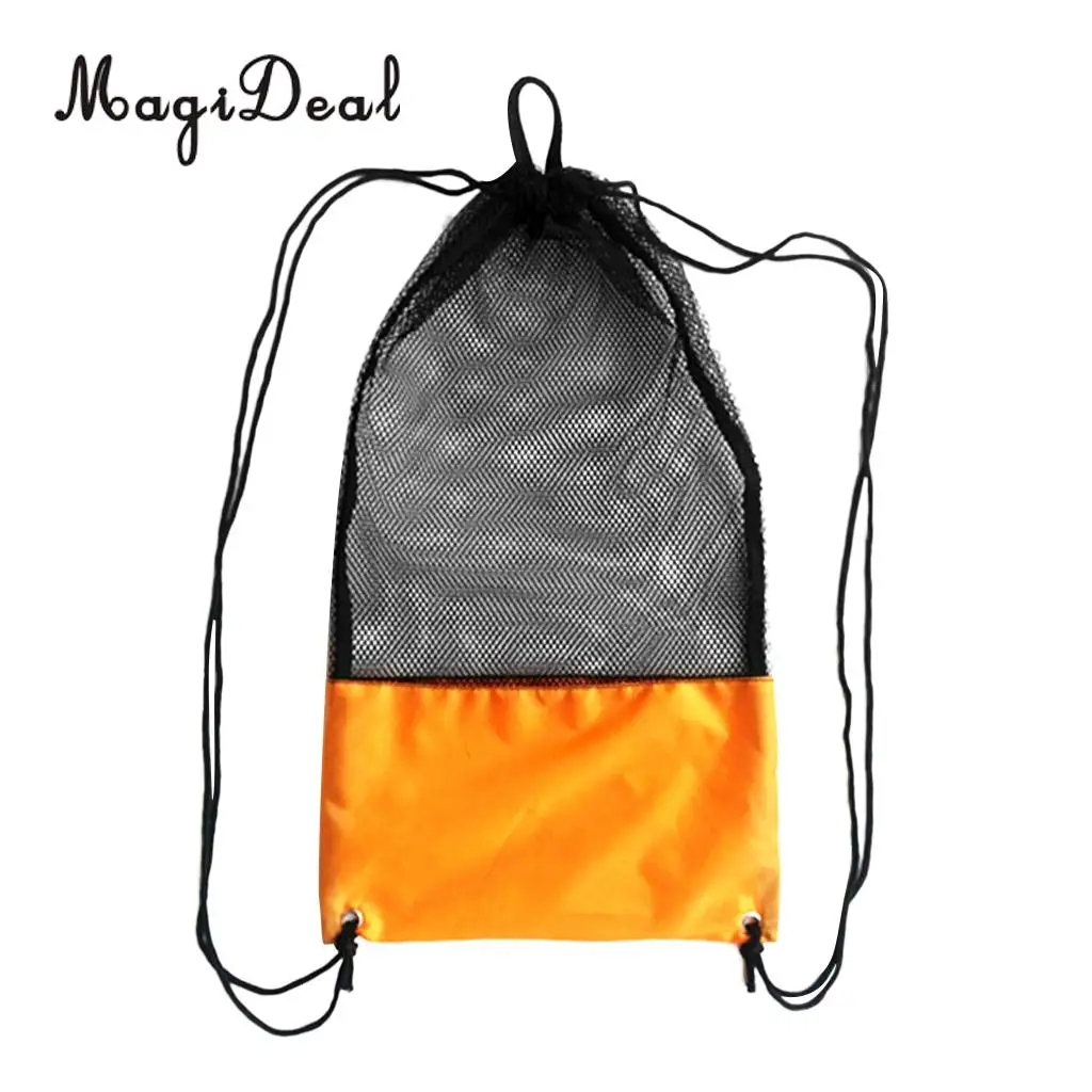 Сетчатая Сумка MagiDeal для подводного плавания на шнурке с плечевым ремнем 29' x 13' для подводного плавания, маска, очки, набор