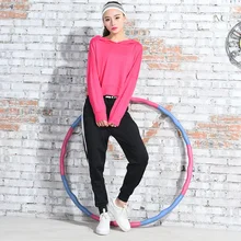 С длинным рукавом Для женщин спортивные Костюмы двух частей Йога Комплект Спортивный костюм для девочек Для женщин S спортивную одежду Бег толстовки спортивные Костюмы