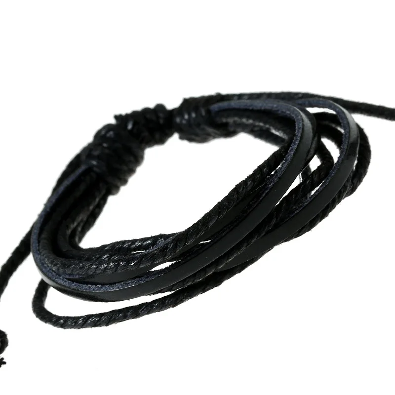 

Great Price! 14 Color Leather Bracelet. Men and Women Multi-layer Charm Bracelet Adjustable Handmade Bracelet Men Male