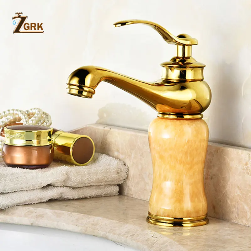ZGRK Ванная комната кран высокое качество роскошные Керамика нефритовый смеситель, кухонный кран китай Стиль горячей и холодной воды