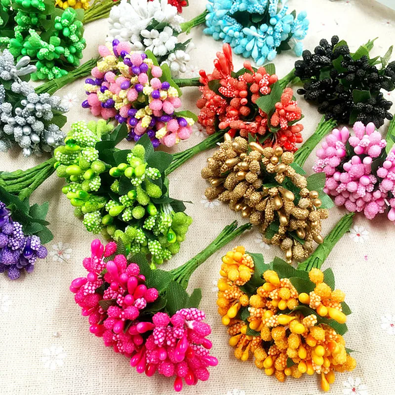 

12 PCS/simulation artificial flowers artificial flowers/glass bead flower wreath/strawberry fruits bouquet, wedding decoration