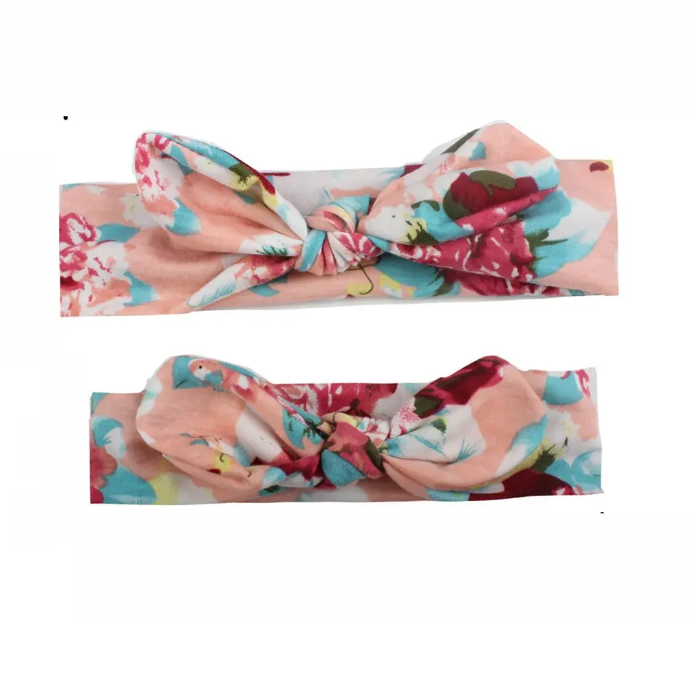 

2PCS/Set Mother & Baby Kids Rabbit Ears Hair Band Baby Girl Bow Headdress Parent-Child Headband Accessories Family Headwear New
