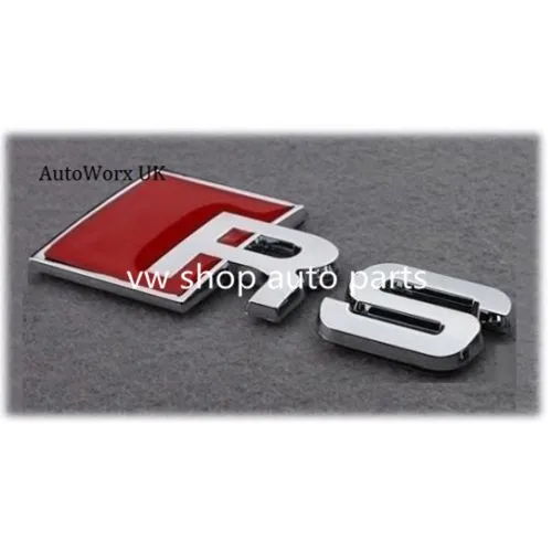 

New RS Badge Emblem Decal Sticker Logo For Audi boot lid rear trunk tailgate