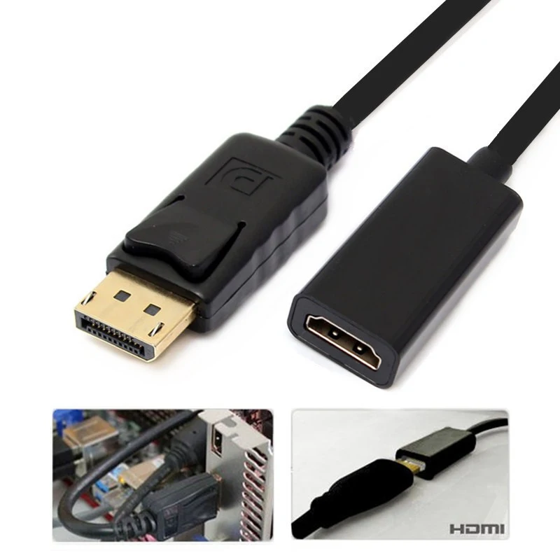 Дисплей порт мужской DP к HDMI Женский адаптер 1080 p M/F HD Дисплей порт кабель для Apple iMac DOM668