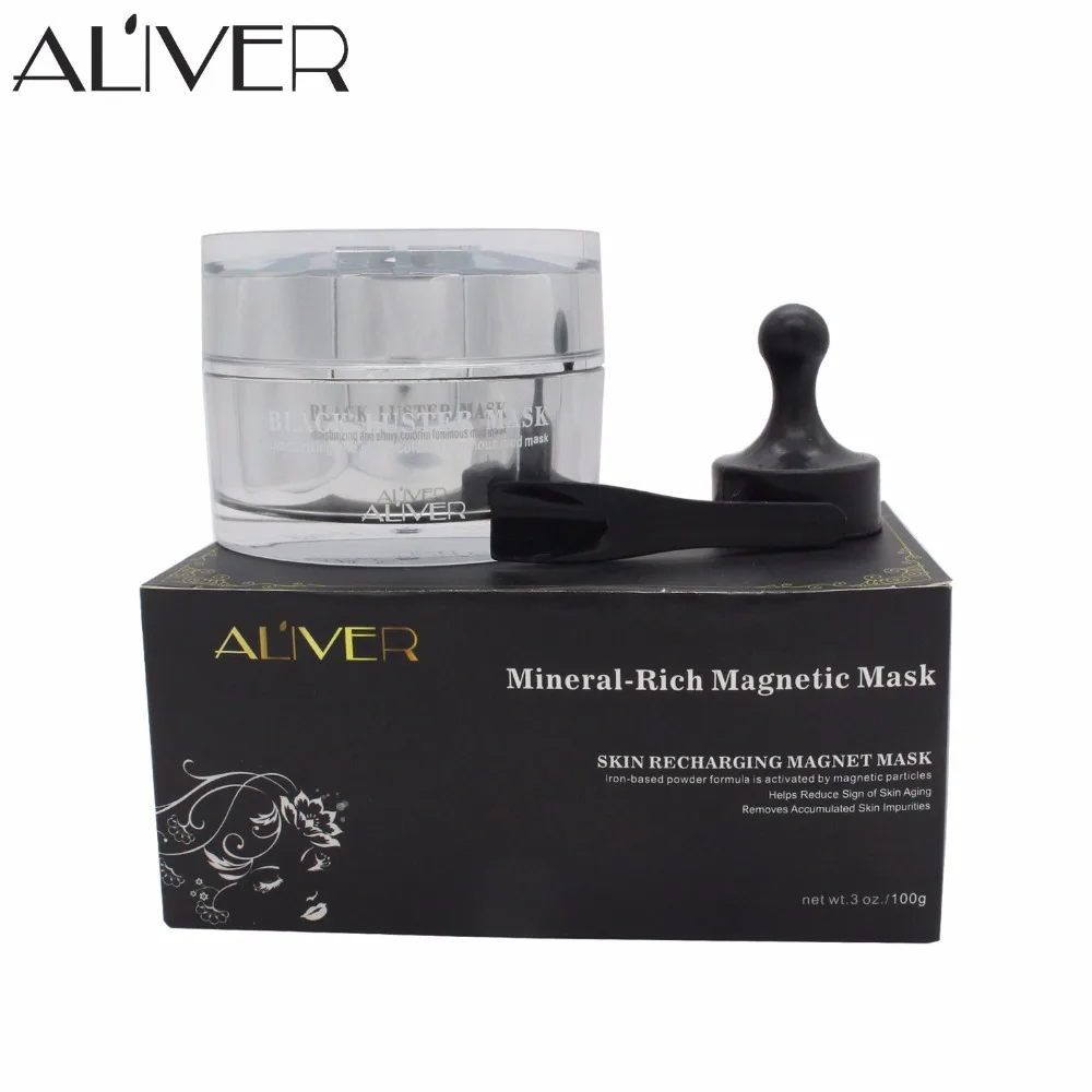 Image ALIVER  Mineral Rich Magnetic Face Mask Pore Cleansing Removes Skin Impurities Face Skin Care