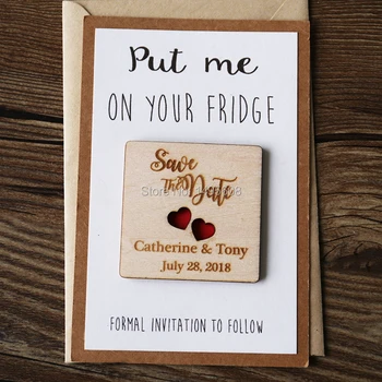 

Coloured heart save the date , Wedding magnet ,Custom save the date
