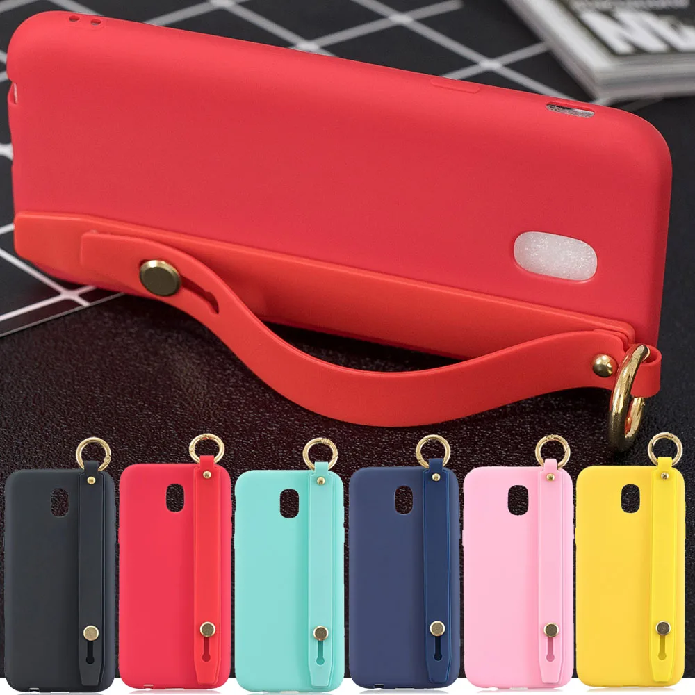 

For Samsung Galaxy J5 2017 case silicone wrist strap case for Samsung J3 J7 2017 soft candy case for Samsung j3 j5 j7 2016 cover