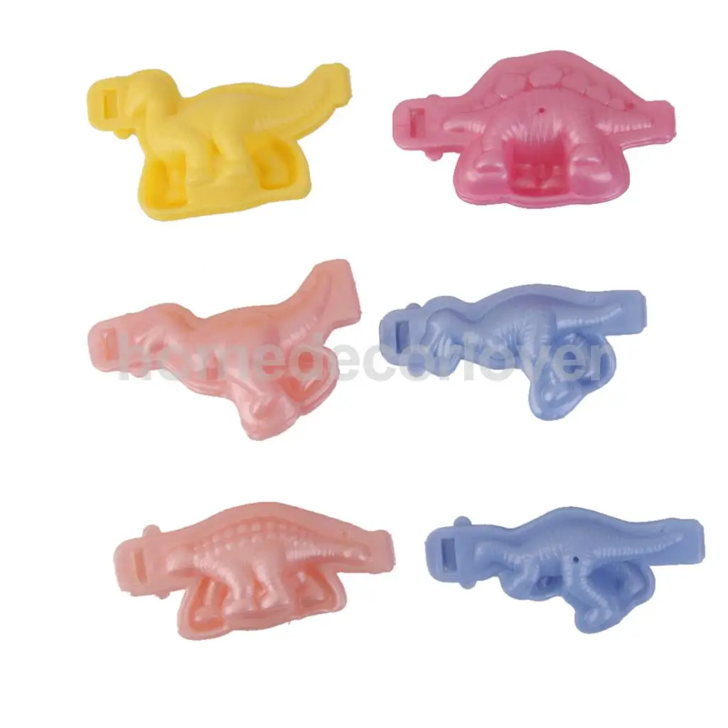 

6 Pcs Colorful Plastic Dinosaur Dough Mold Kids Play Toy Craft Tool