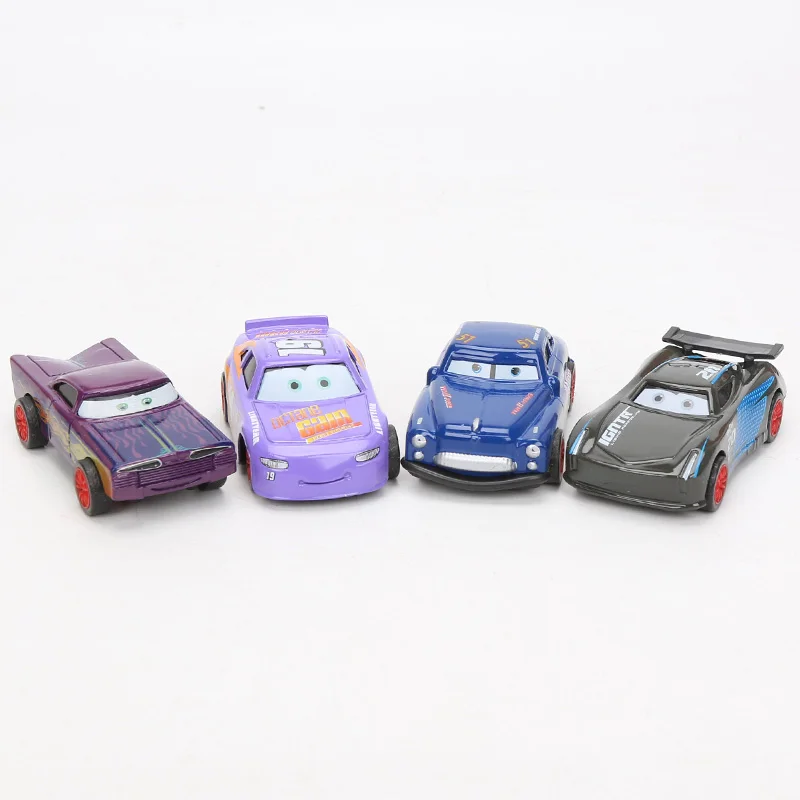 9 см 4 шт. disney Pixar тачки 3 игрушки Молния Маккуин матер Джексон шторм Круз Рамирез литье под давлением металлическая модель автомобиля подарок для мальчиков
