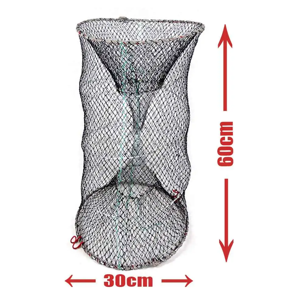 Fishing net crab trap network cages cast nets shrimp nylon netting Automatic Fishing Cage Foldable Trap Cast Net Folding - Цвет: 3060