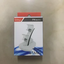 2 синий светодиодный двойной держатель Зарядное устройство Micro USB ручка Быстрая зарядка док-станция Подставка Зарядное устройство для Игровые приставки PS4/PS4 тонкий контроллер