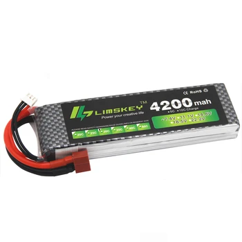 

Limskey POWER 7.4V 4200mAh 25C 2S LiPo Battery With T/XT60 Plug for RC Car Airplane Helicopter 7.4 V 4200 mah 2S Lipo Battery