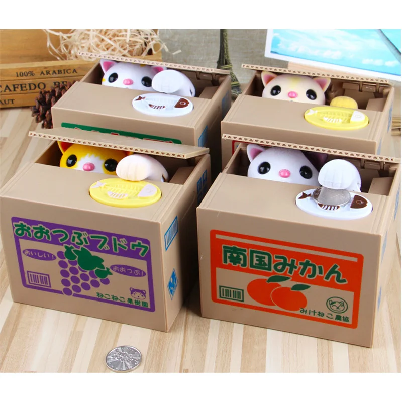 

Piggy Bank Gift Kids Money Box Automatic Stealing Coin Pig Bank Money Saving Box Coin Cat Dog Coin Panda Thief Money Box Toy
