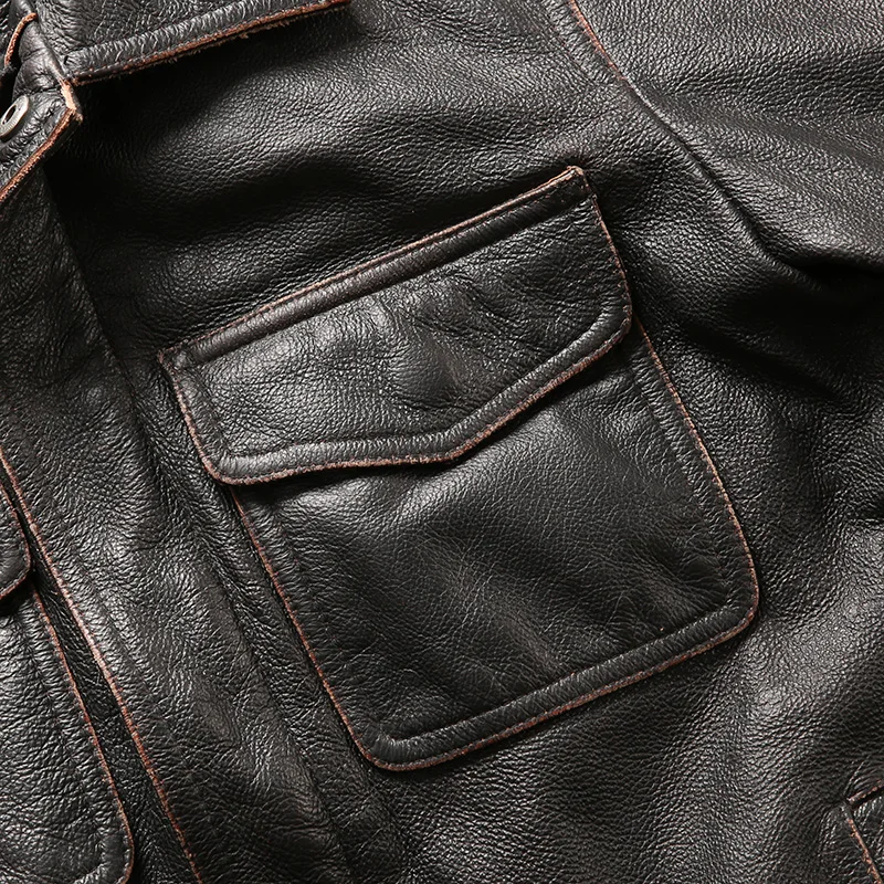 Promo european big size high quality super genuine cow leather motor rider jacket mens big size cowhide leather jacket NF-1832