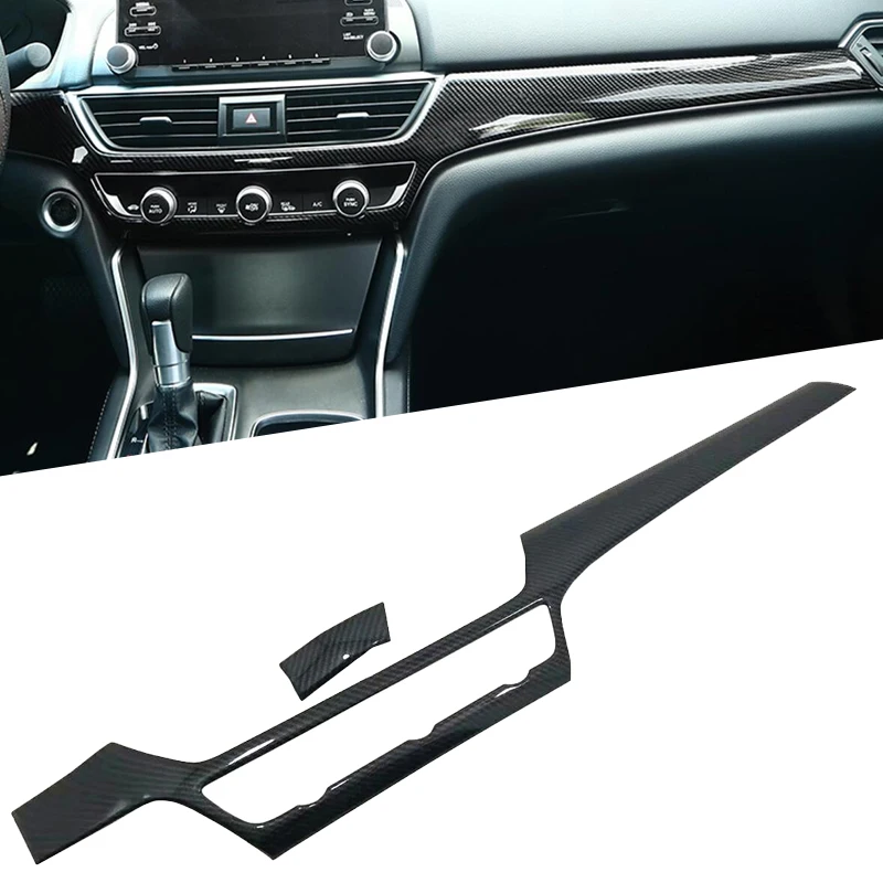 2PCS Interior Front Console Dashboard ABS Center Trim Strip For Honda Accord sedan 10th 2018 2019 LHD | Автомобили и мотоциклы
