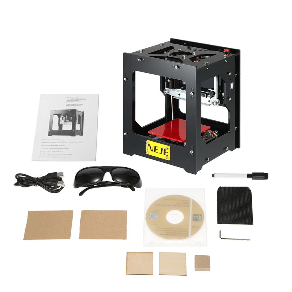 

1500mW Mini cnc router Laser Engraver Carver DIY Print Engraving Carving Machine Automatic Off-line Operation W/ glass
