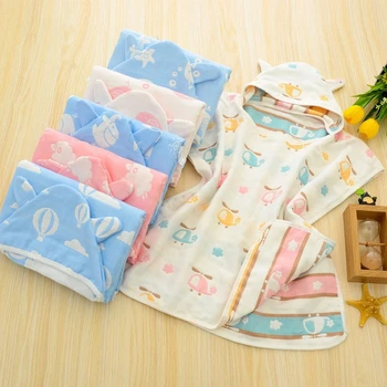 

Kid Baby Bath Towel Hooded Towel Baby Bathrobe Cloak Baby Blanket Infant Toddler Character Bath Towel Bath Robe Beach Towels