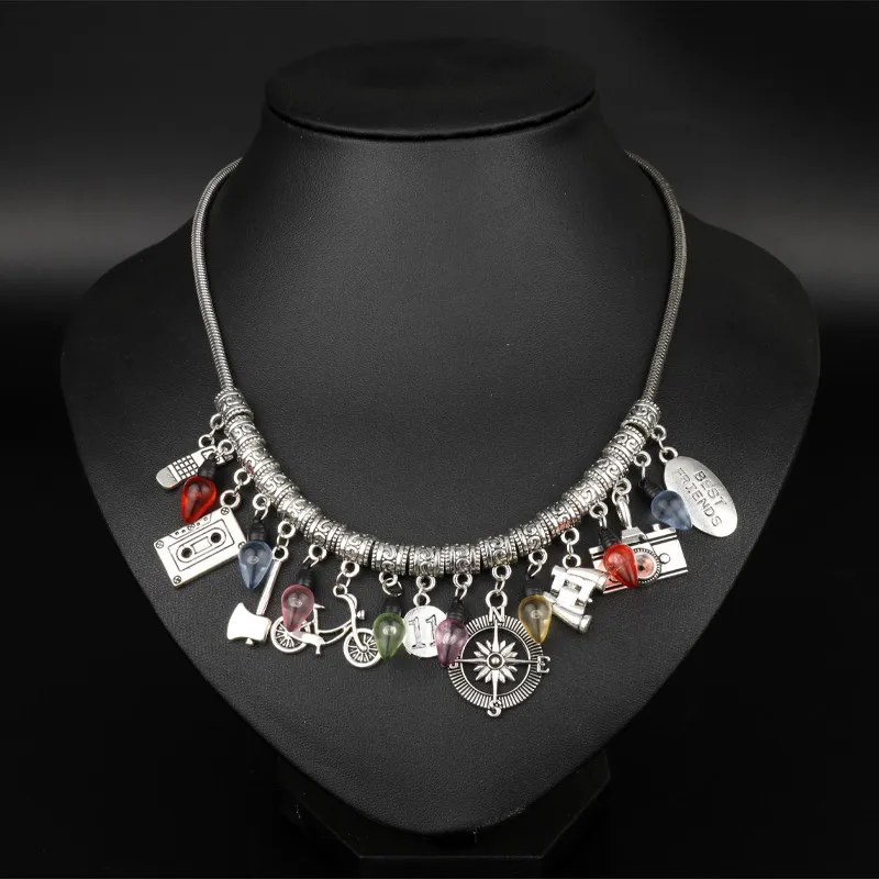 Stranger Thing Choker Christmas tree lights Pendants Necklace Women Fashion Accessories DIY Handmade Charms Necklaces Gift | Украшения и