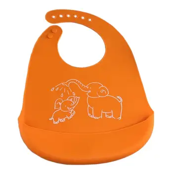 

Cartoon Feeding Bib Baby Silicone Rice Bag Children Adjustable Waterproof Bib Silicone Feeding Boy Girl Bibs Apron