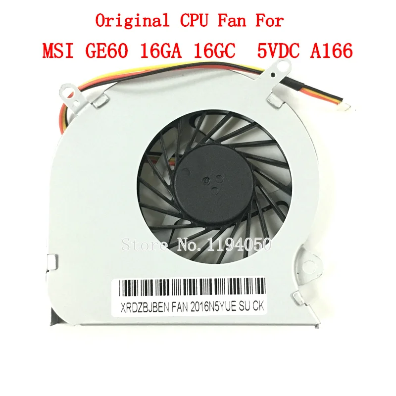 Вентилятор охлаждения процессора для MSI GE60 16GA 16GC серии ноутбука PAAD06015SL 0.55A 5VDC 3pin A166 вентиляторы ноутбука Кулер Радиатор