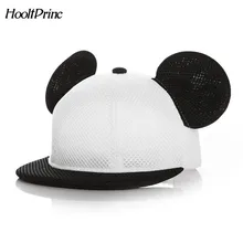 Детская Милая бейсбольная кепка с большими ушками Микки Мауса для девочек, Кепка в стиле хип-хоп с милой мышкой, Повседневная летняя сетчатая солнцезащитная Кепка, Casquette, подарок