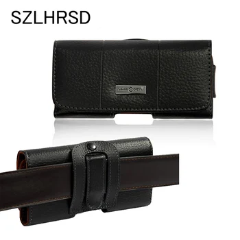 

SZLHRSD Retro Genuine Leather Waist Belt Clip Pouch Cover For Oukitel C8 4G Case Phone Bag for Doogee BL7000 for Xiaomi Redmi Y1