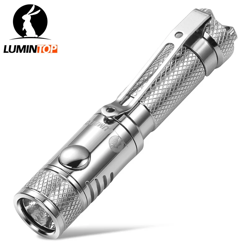 LUMINTOP Mini Flashlight Ant Stainless Steel MaterialCREE XP-G2 R5 120 Lumens LED AAA Battery Type Reversible Clip EDC Torch LUMINTOP Mini Flashlight Ant Stainless Steel MaterialCREE XP-G2 R5 120 Lumens LED AAA Battery Type Reversible Clip EDC Torch