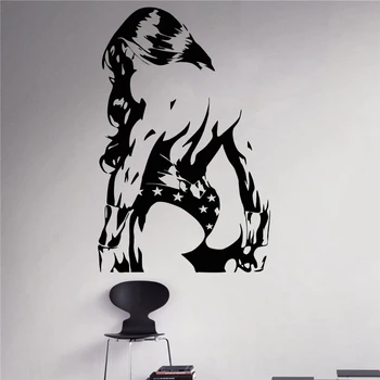 

Creative DIY wall art home decoration Wonder Woman Wall Decal Superhero Vinyl Removable Sticker living room wall stickers #T201