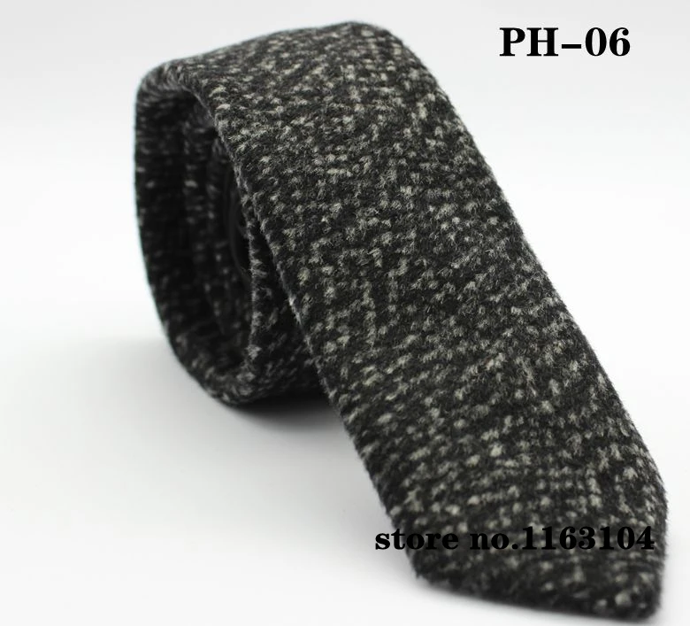 Image SPECIAL DISCOUNT  men wool tie high quaity grey color 5cm skinny neck tie bowtie ph06