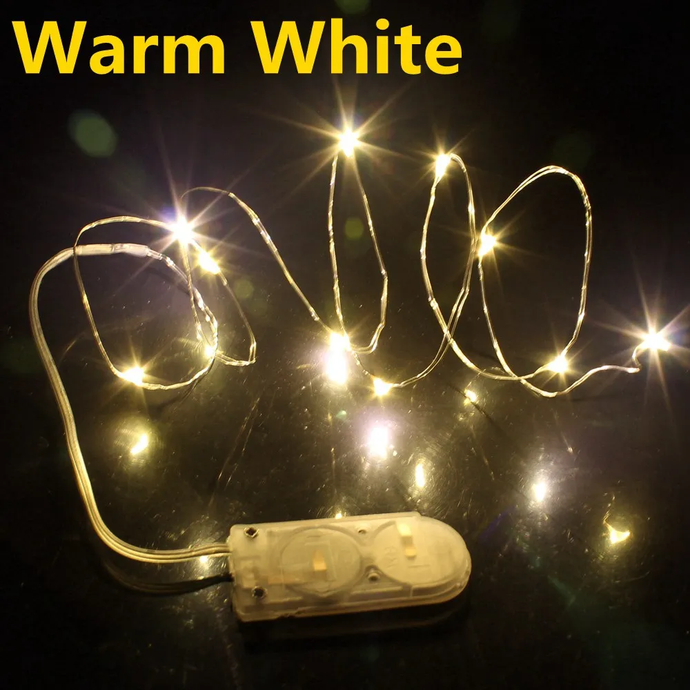 1 м 2 м 5 м светодиодный медный провод гирлянды на батарейках рождественские сказочные огни для рождества, вечерние, свадебные, праздничные украшения