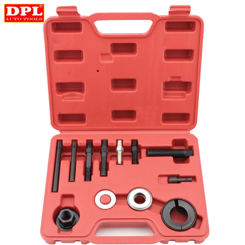 ZKTOOL 30 Piece Alternator Pulley kit,Generator Pulley Removal Tool kit,Makes The Process of disassembling The flywheel Generator on or Under The Vehicle Simple. 