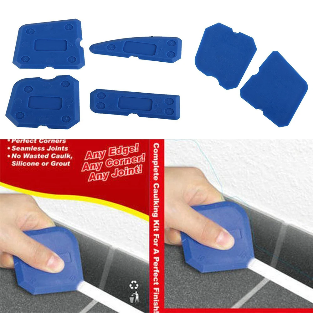 

4pcs Caulking Tool Kit Silicone Joint Sealant Spreader Spatula Scraper Edge Repair Tools Floor Tile edges Cleaner Hand Tool