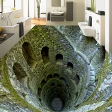 3D стерео супер шок Шахта пол живопись фреска фото обои Гостиная Ванная комната ПВХ водонепроницаемый Papel де Parede 3D Paisagem