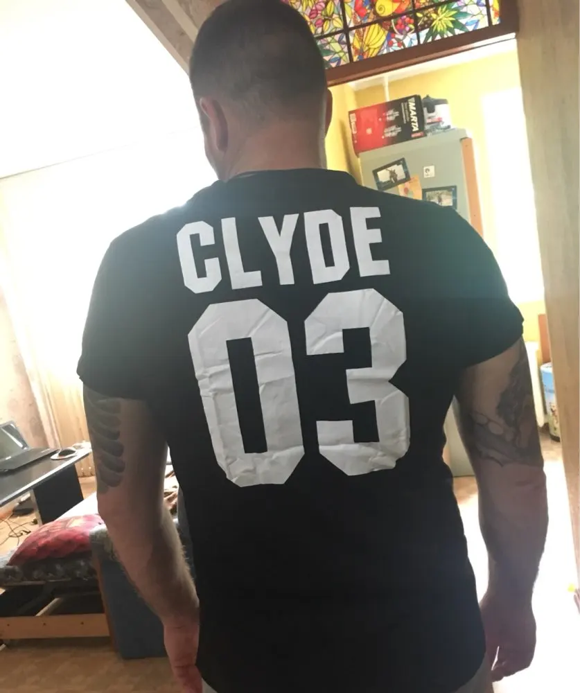 Valentine Shirts Women/Men Bonnie Bonnie 03 CLYDE 03 couples leisure cotton short sleeve T-shirt euro size O neck t-shirts 2017