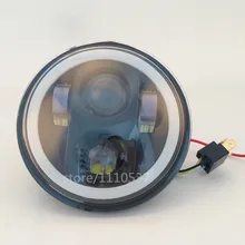 1х черные 5,75 круглые проекторы фары, герметичные Bema 5,75 дюймов светодиодные фары с полным halo белого цвета для 5,75 дюймов двигателя