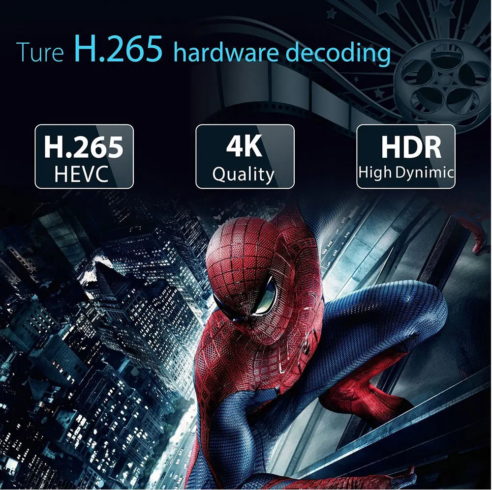 H96 Max H2, 4 Гб оперативной памяти, 32 Гб встроенной памяти, RK3328 4 ядра интеллигентая (ый) Android 7,1 ТВ коробка BT 4,0 H2.65 4 K 3D Wi-Fi передатчик для