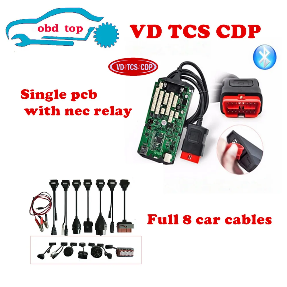 Новый 2016r0 петь pcb новый vci + полные 8Гб Автомобильный Кабель OBD2 Интерфейс адаптер